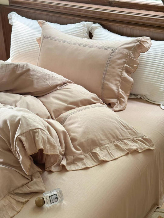 Blush Mist-Double Gauze Cotton Bedding Set