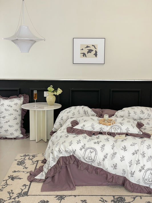 Violet Reverie 100% Cotton Bedding Set