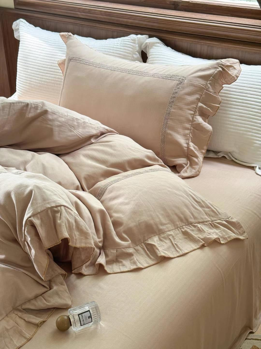 Blush Mist-Double Gauze Cotton Bedding Set