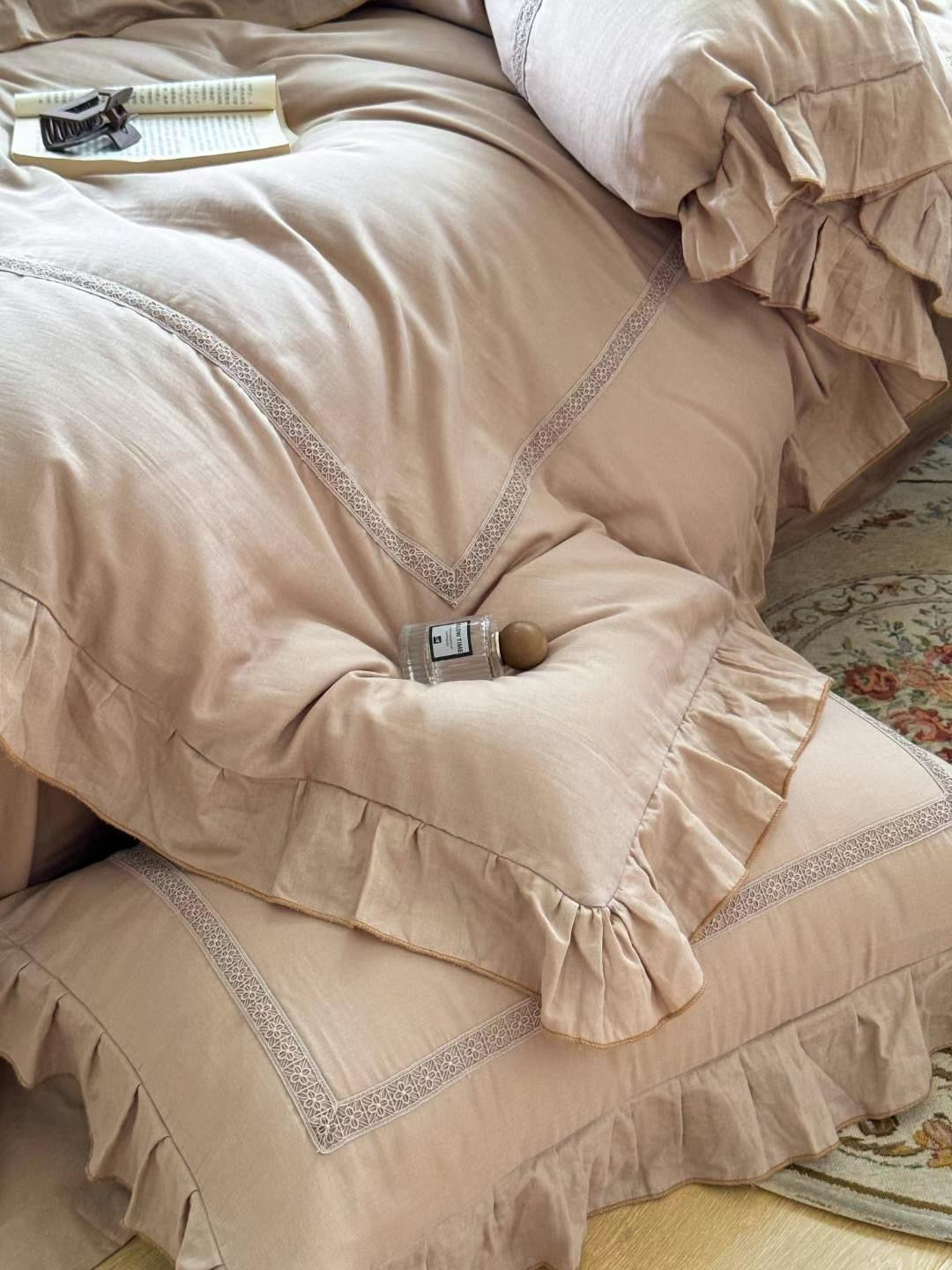 Blush Mist-Double Gauze Cotton Bedding Set