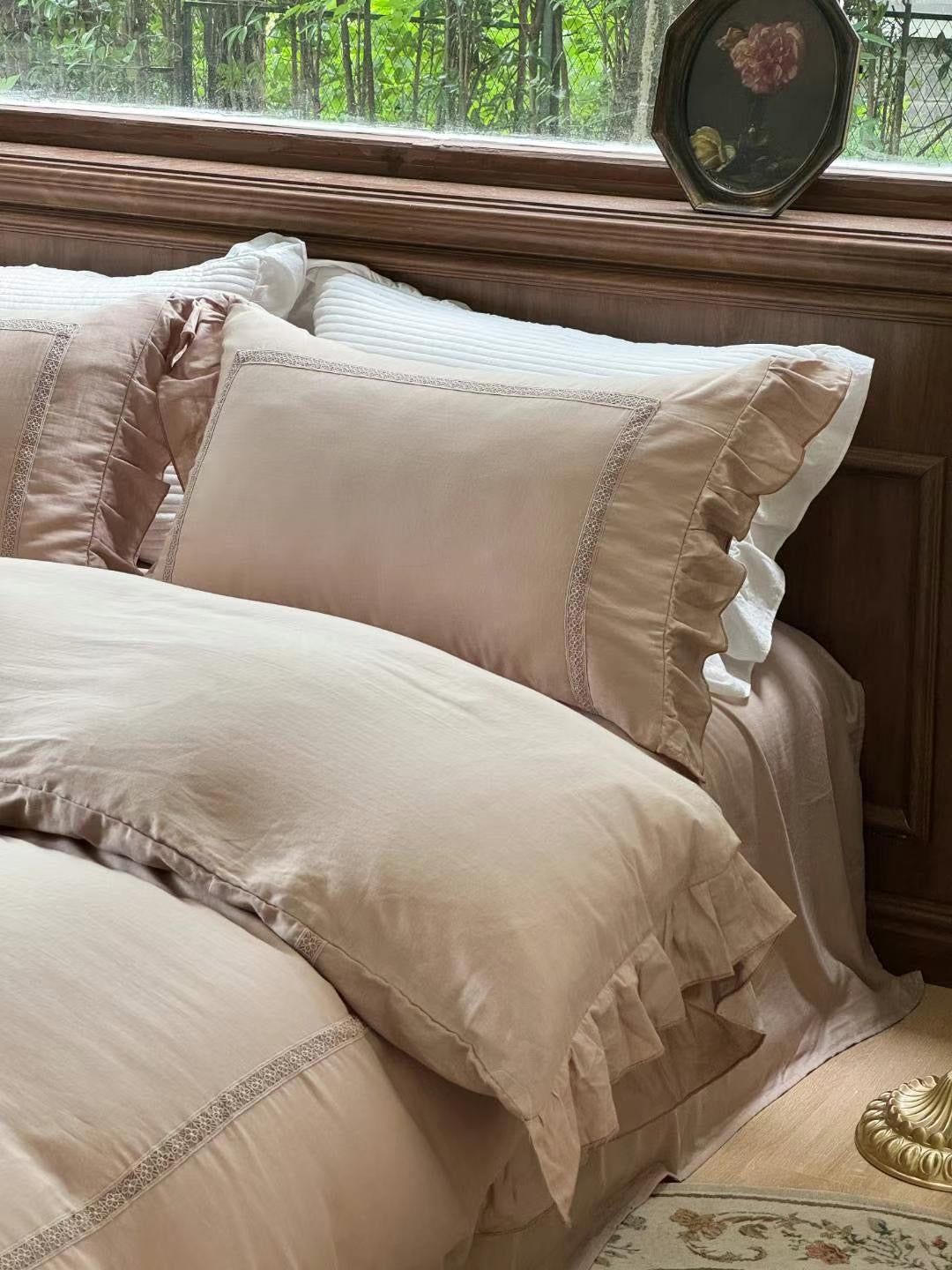 Blush Mist-Double Gauze Cotton Bedding Set