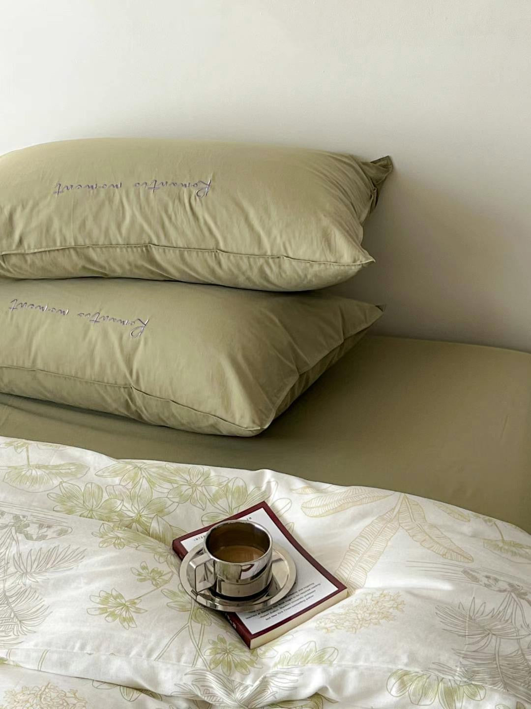Olive Dusk-Double Gauze Cotton Bedding Set