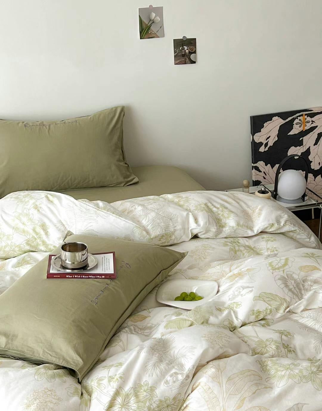 Olive Dusk-Double Gauze Cotton Bedding Set