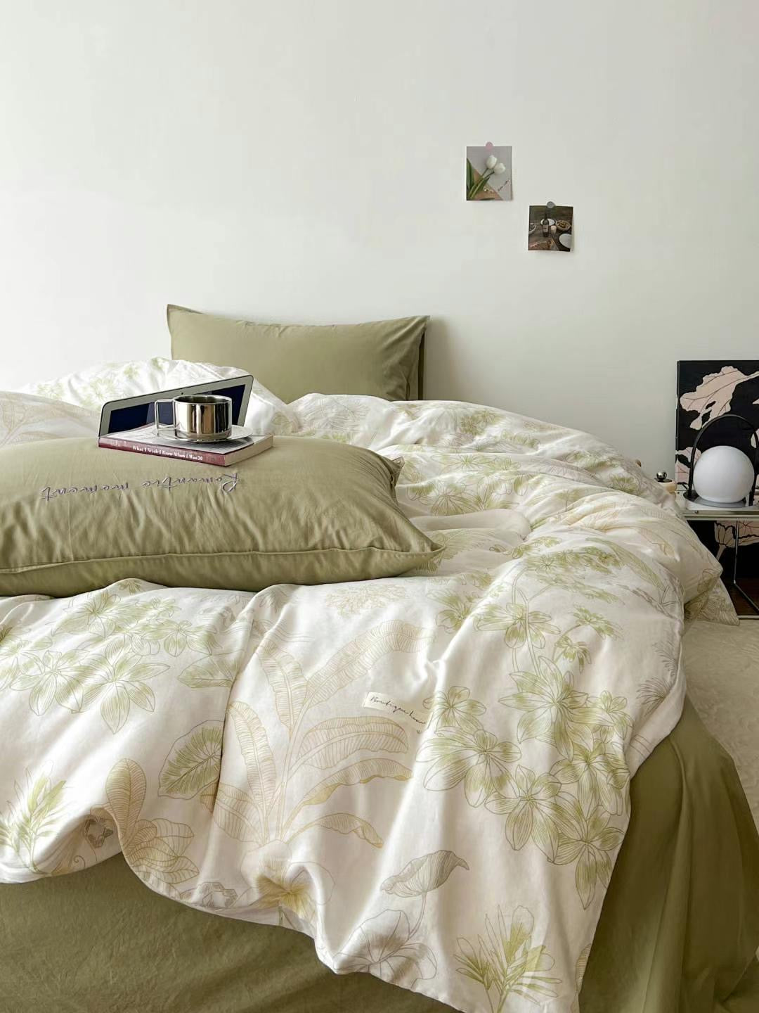 Olive Dusk-Double Gauze Cotton Bedding Set