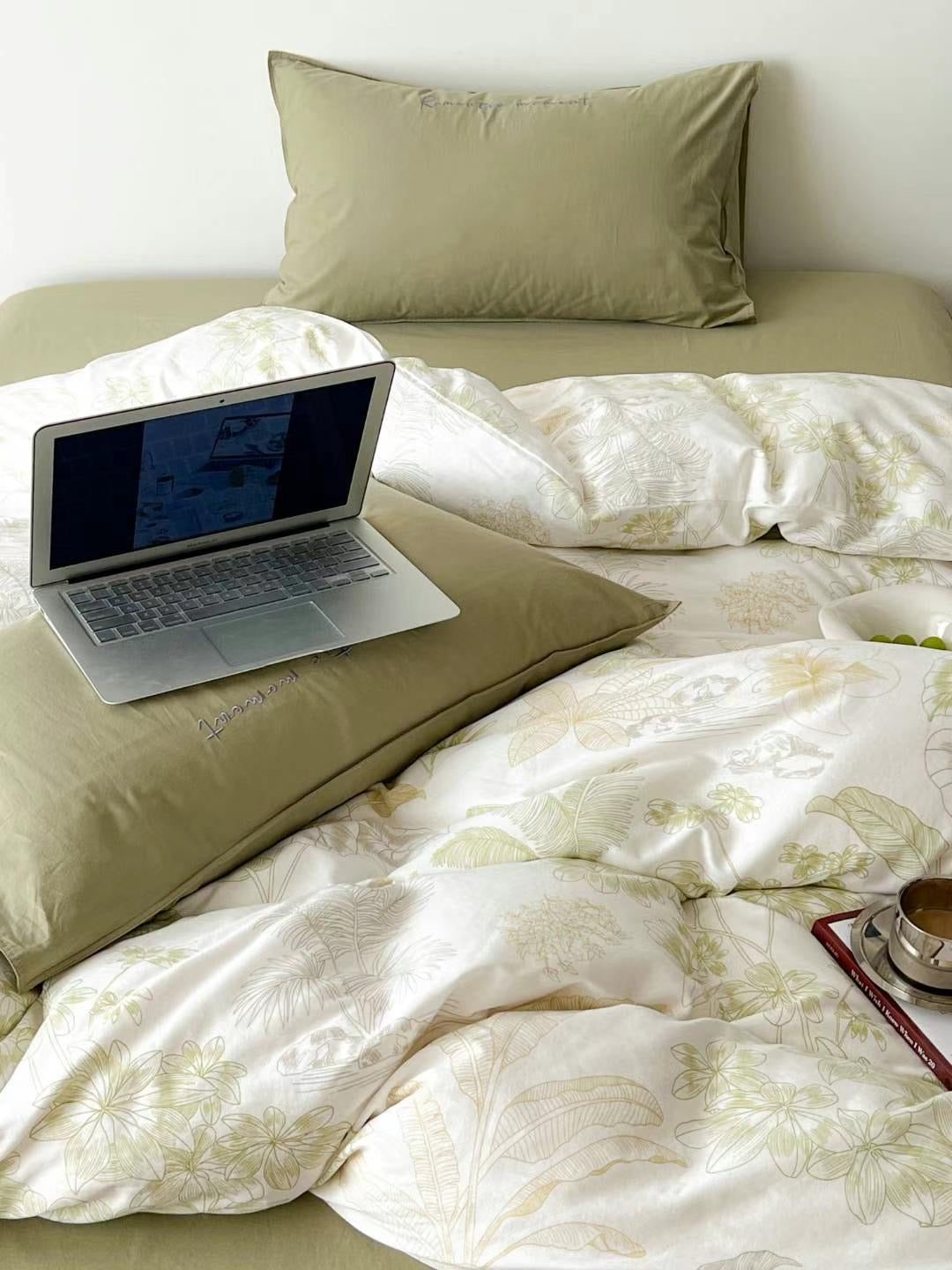 Olive Dusk-Double Gauze Cotton Bedding Set