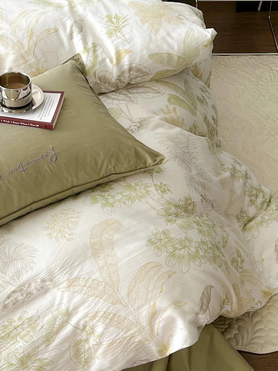 Olive Dusk-Double Gauze Cotton Bedding Set