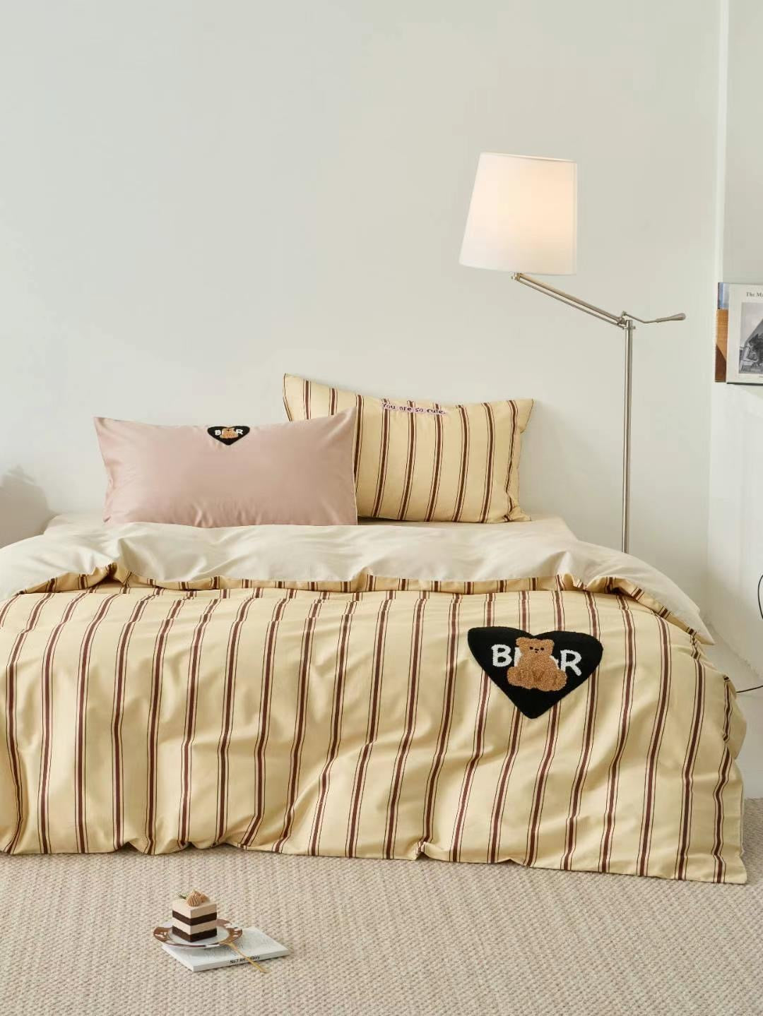 Bear & Stripe Bedding Set