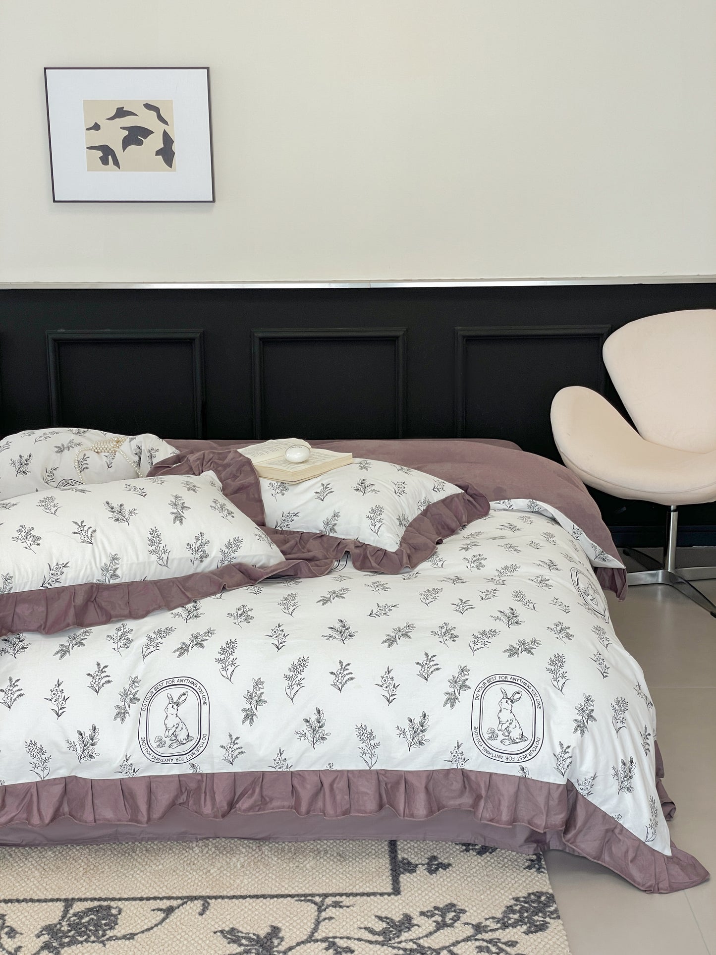 Violet Reverie 100% Cotton Bedding Set